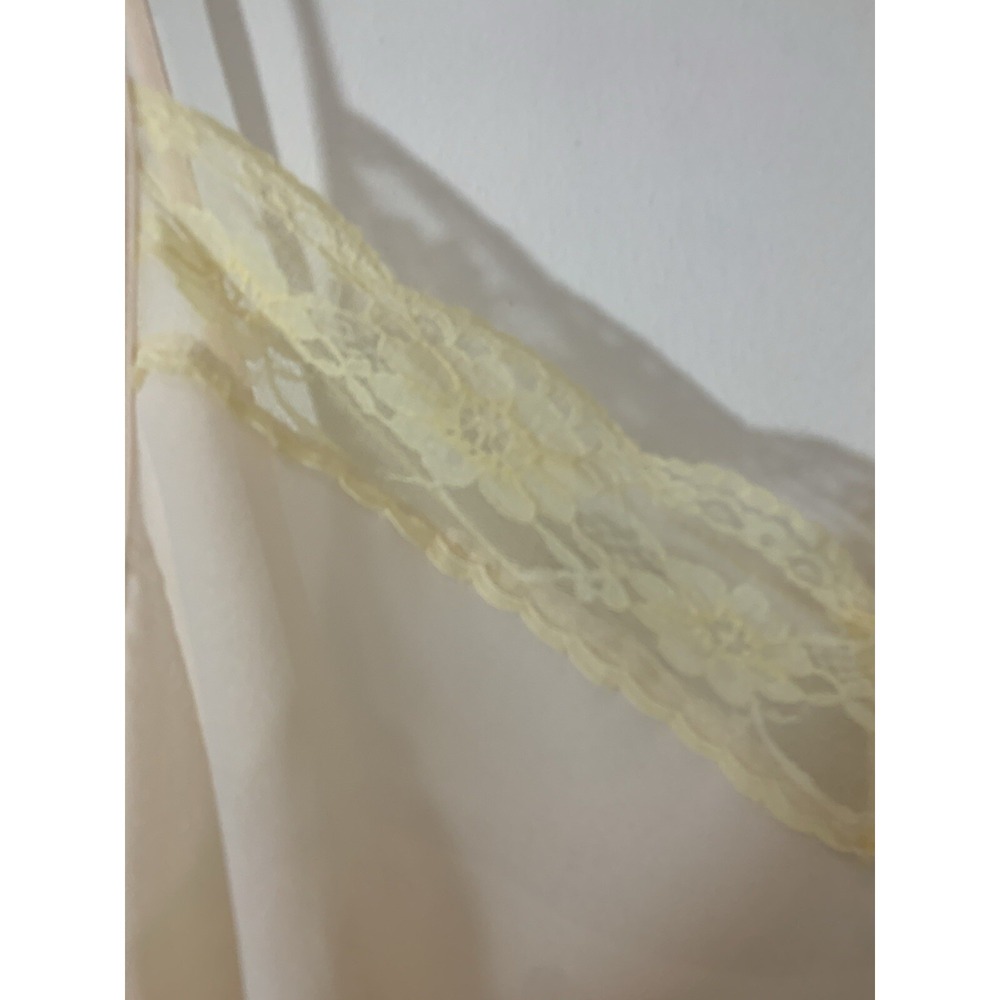 Ice Womens Midi Slip Dress 6 Pink Semi Sheer Cream Lace Dainty Feminine‎ Fairy - Picture 3 of 8